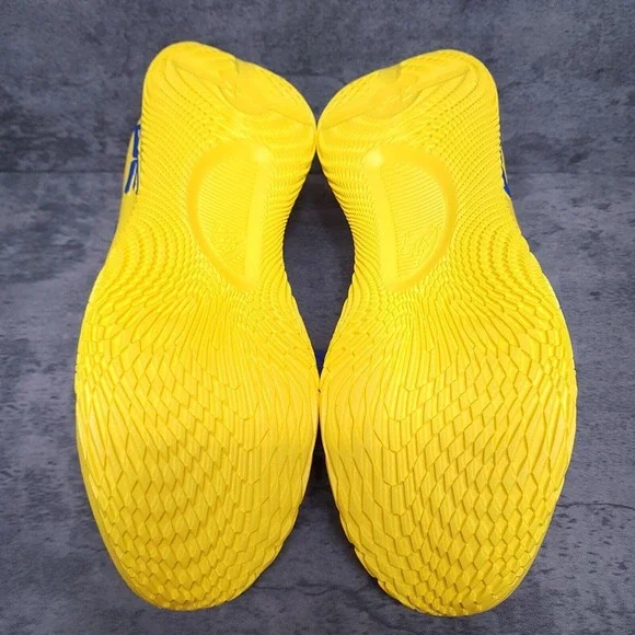 UNDER ARMOUR Curry‎ 4 Flotro Curry Jam Basketball Shoes Mens 10 Blue Yellow